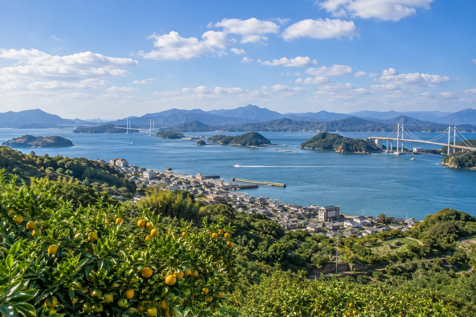 山、海、暮らしが連なる地域の風景